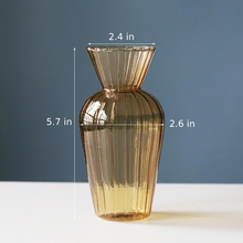 Load image into Gallery viewer, Earth Tone Petal Texture Glass Vase
