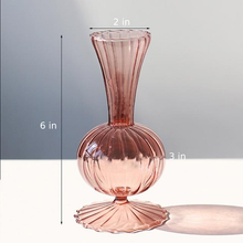 Load image into Gallery viewer, Earth Tone Petal Texture Glass Vase