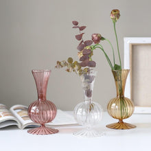 Load image into Gallery viewer, Earth Tone Petal Texture Glass Vase