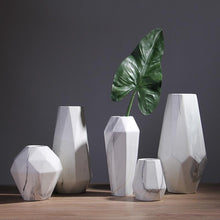 Load image into Gallery viewer, Geometric Marble Vases