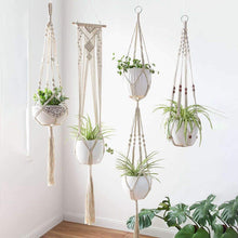 Load image into Gallery viewer, Juno Macrame Plant Hangers (set of 4)