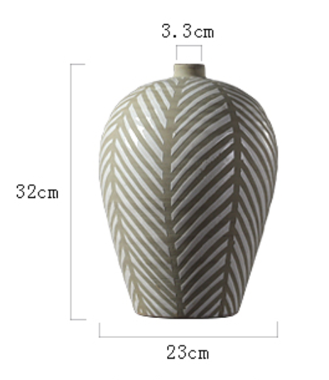 Nordic Style Vase Decoration Viking Fish Bone Clay Pot Handmade Interior Decoration - BestVase