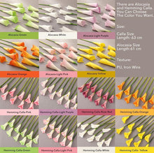 Load image into Gallery viewer, Alocasia and Hemming Calla Artificial Silk Flowers Party Wedding Holding Flowers - BestVase
