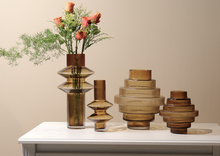 Load image into Gallery viewer, Glass Stripe Vase Transparent Geometry Steps Flower Cutting Planter Living Room Desk Home Decoration Creative Gift - BestVase
