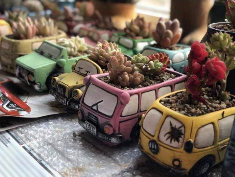 car succulent pots Mini Jeep Volkswagen Succulent Car Pots – BestVase
