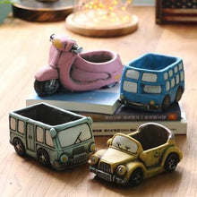 Load image into Gallery viewer, Succulent Car Vase Mini Jeep Volkswagen Truck Train Bus Flower Pots - BestVase
