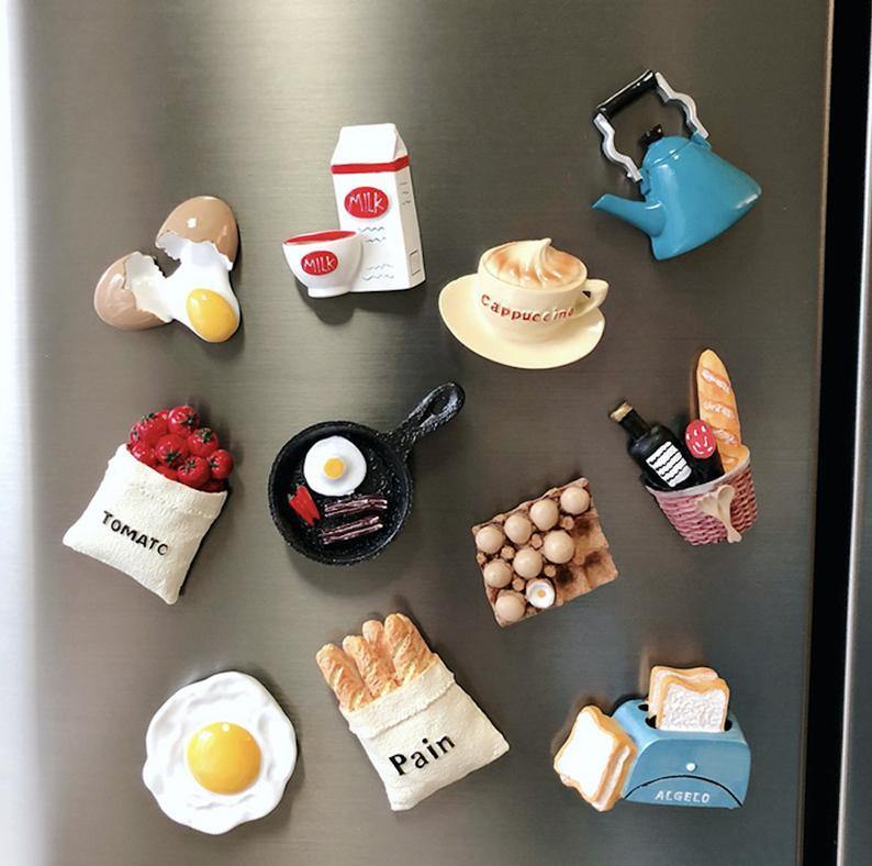 Magnete Frigorifero 3D A Forma Di Uovo Fritto – Souvenir Originale In Resina, Decorazione Cucina Fatta A Mano, Regalo Di Viaggio