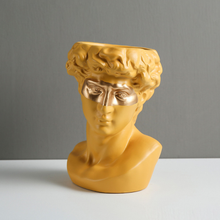 Load image into Gallery viewer, David Head Vase Succulent Pots Colorful Mask Cosmetic Brush Holder MakeUp Tools Greek Bust Mythology Figure Statue Home Table Decoration Inactive - BestVase
