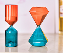 Load image into Gallery viewer, 5/15/45 Min Sandglass Hourglass Cylinder Diamond Drop Shape Style Clock Sand Glass Table Desk Office Decoration Sand Timer Egg Timer - BestVase
