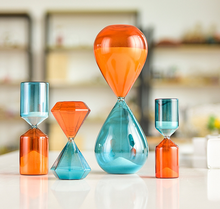 Load image into Gallery viewer, 5/15/45 Min Sandglass Hourglass Cylinder Diamond Drop Shape Style Clock Sand Glass Table Desk Office Decoration Sand Timer Egg Timer - BestVase
