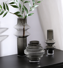Load image into Gallery viewer, Glass Stripe Vase Transparent Geometry Steps Flower Cutting Planter Living Room Desk Home Decoration Creative Gift - BestVase
