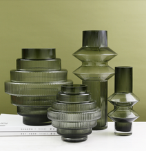 Load image into Gallery viewer, Glass Stripe Vase Transparent Geometry Steps Flower Cutting Planter Living Room Desk Home Decoration Creative Gift - BestVase
