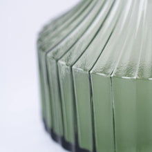 Load image into Gallery viewer, Light Green Retro Stripe Vase Demijohn Transparent Geometry Steps Flower Cutting Planter Living Room Desk Home Decoration Creative Gift - BestVase
