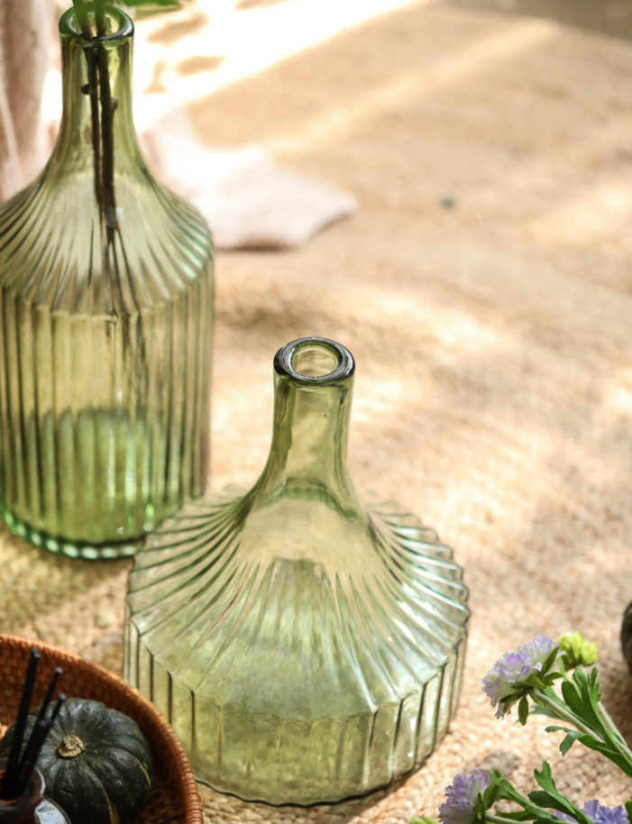 Light Green Retro Stripe Vase Demijohn – BestVase