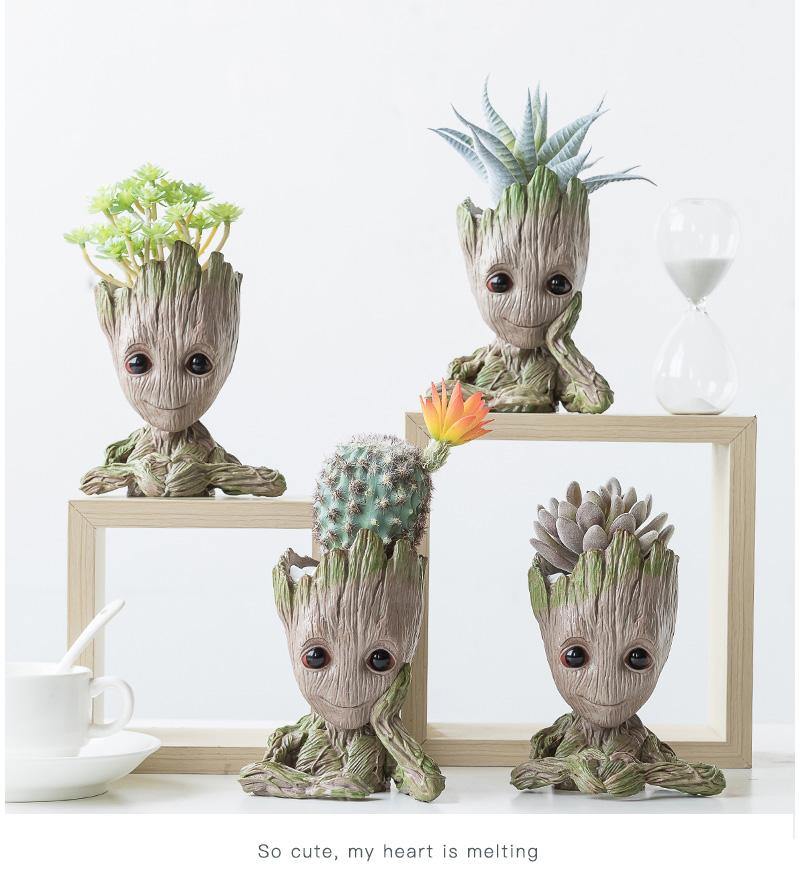 tree man planter pot Groot Baby Flowerpot Flower Pot Planter Figurines Tree Man – BestVase