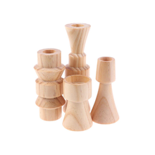 Load image into Gallery viewer, Totem Oak Wood Candle Holders
