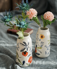 Load image into Gallery viewer, BestVase-Hand Painted Ceramic Vase Simple Style Decoration Viburnum Flower Pattern - BestVase
