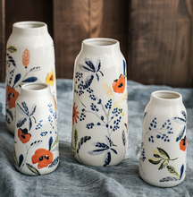 Load image into Gallery viewer, BestVase-Hand Painted Ceramic Vase Simple Style Decoration Viburnum Flower Pattern - BestVase
