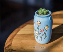 Load image into Gallery viewer, Hand-painted Flower Pattern Ceramic Colorful Vase Pots Garden Decoration - BestVase
