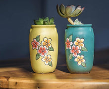 Load image into Gallery viewer, Hand-painted Flower Pattern Ceramic Colorful Vase Pots Garden Decoration - BestVase
