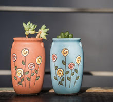 Load image into Gallery viewer, Hand-painted Flower Pattern Ceramic Colorful Vase Pots Garden Decoration - BestVase

