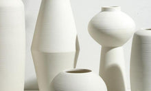 Load image into Gallery viewer, Modern White Sculpted Vases
