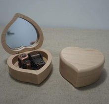 Load image into Gallery viewer, Music Box Heart Shape Bronze And Gold Movement Wooden Cover HandMade Valentine&#39;s Day Custom Gift Customization For Love For Children - BestVase
