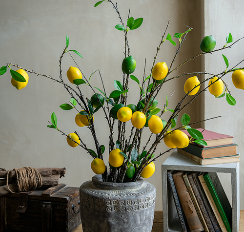 Lemon branch Lime Silk Flower ”Sentimental love“Immature Love