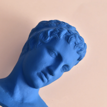 Load image into Gallery viewer, Klein Blue David&#39;s Head Ceramic Statue
