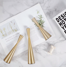 Load image into Gallery viewer, Brass Tower Retro Candle Holder
