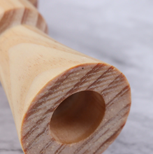 Load image into Gallery viewer, Totem Oak Wood Candle Holders
