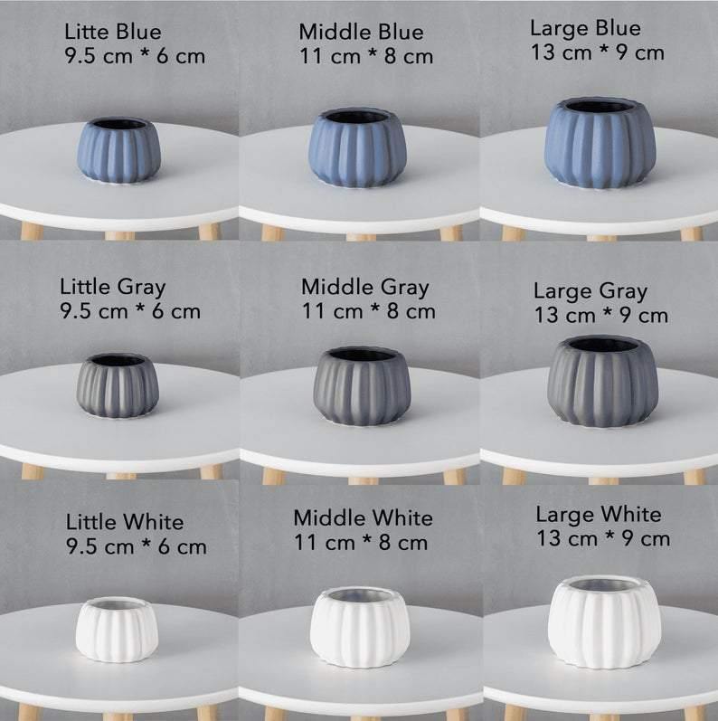 Succulent Plant Pots Squash Pumpkin Style Cute Mini Fleshy Flower Pots - BestVase