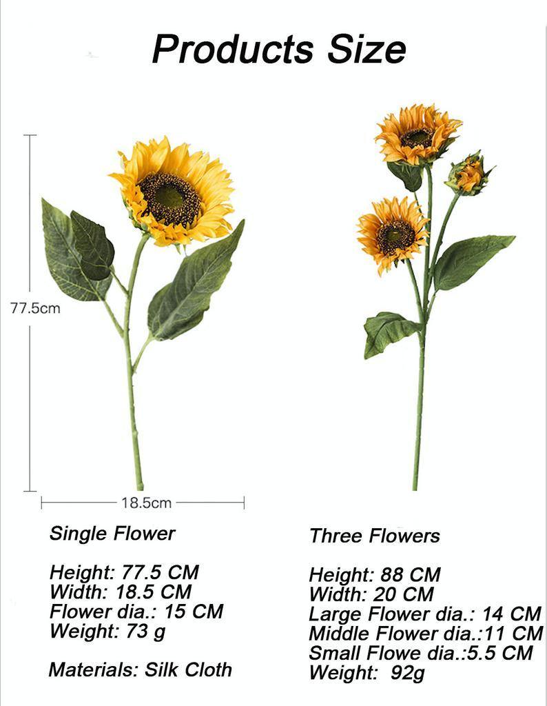 Sunflower Silk Flower Symbolizes joy and life Simulation Flowers Artificial Flower Retro Flower Props - BestVase