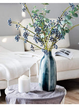 Load image into Gallery viewer, White Blue Simple Style Ceramic Vase Table Living Room Decoration - BestVase
