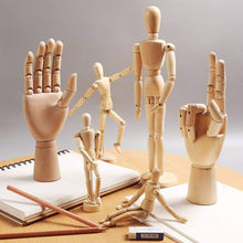 Load image into Gallery viewer, 5.5/8/12/16 in Wooden Body Model Mannequin Rings Jewelry Earrings Necklaces Shelves Desk Book Room Decoration - BestVase
