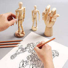 Load image into Gallery viewer, 5.5/8/12/16 in Wooden Body Model Mannequin Rings Jewelry Earrings Necklaces Shelves Desk Book Room Decoration - BestVase
