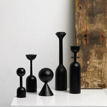 Load image into Gallery viewer, Monarch Wood Candle Holders
