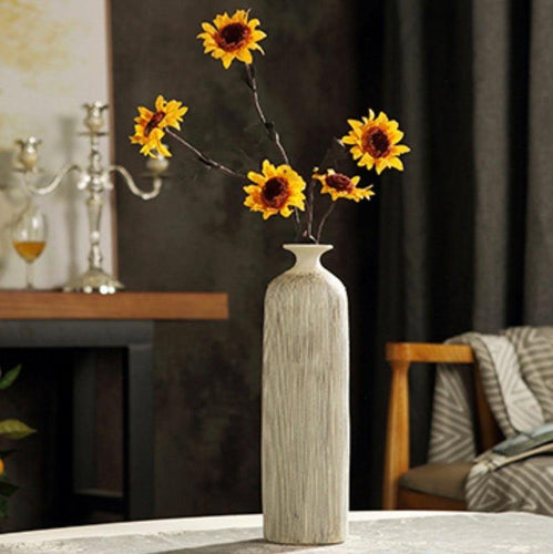 Wooden Texture Simple Ceramic Vase HandMade - BestVase
