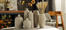 Load image into Gallery viewer, Wooden Texture Simple Ceramic Vase HandMade - BestVase
