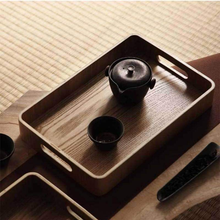 Load image into Gallery viewer, Sleek Round Wood Serving Trays
