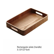 Load image into Gallery viewer, Sleek Round Wood Serving Trays
