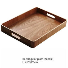 Load image into Gallery viewer, Sleek Round Wood Serving Trays
