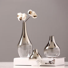 Load image into Gallery viewer, Silver Lining Glass Vase
