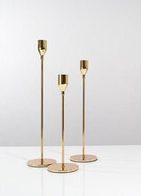 Load image into Gallery viewer, Vintage Gold Candle Holders
