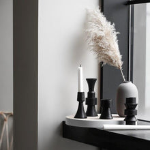 Load image into Gallery viewer, Totem Oak Wood Candle Holders
