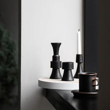 Load image into Gallery viewer, Totem Oak Wood Candle Holders
