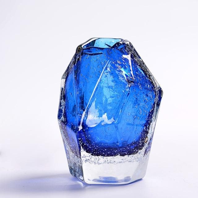 Klein Blue Murano Glass Flower Vase