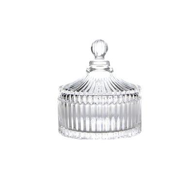 Crystal Glass Candy Jar Container