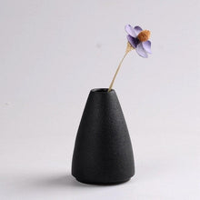 Load image into Gallery viewer, Black as Night Textured Ceramic Vases
