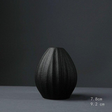 Load image into Gallery viewer, Black as Night Textured Ceramic Vases
